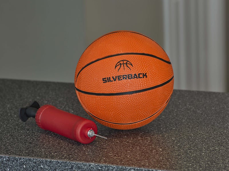 Silverback LED Light-Up Over the Door Mini Basketball Hoop - 18" - Includes Mini Basketball and Air Pump - Image 4